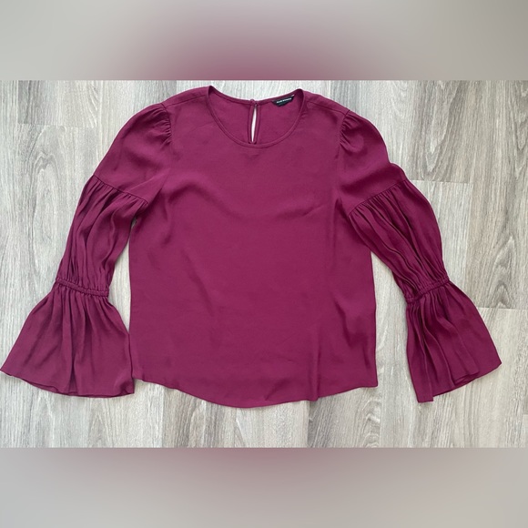 Club Monaco Burgundy Blouse - Picture 4 of 5